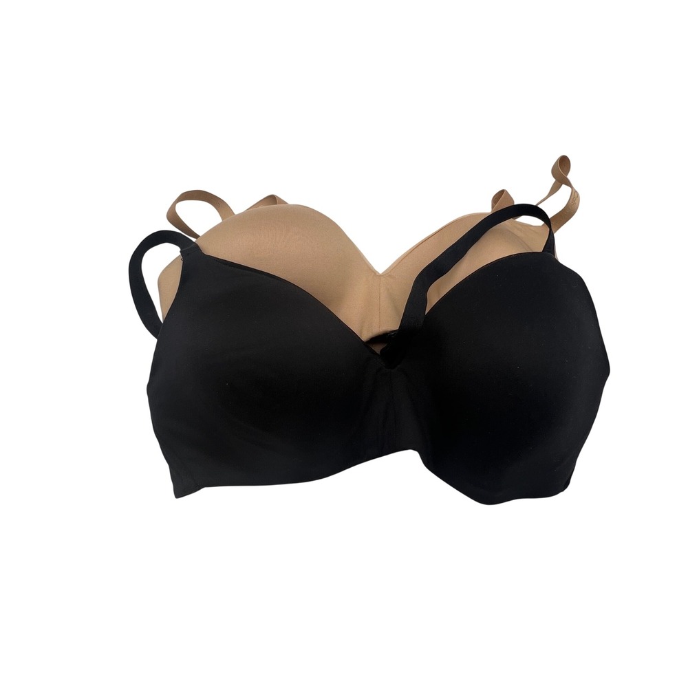 Calvin Klein Wireless Contour Bras Set of 2 Black Nude Size M QP2101S